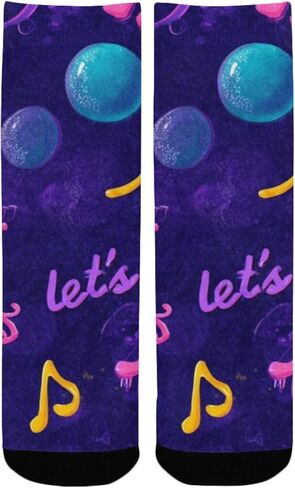 Musical Neon Bubbles Hiking Socks - Toddler Boys & Girls Warm Thick Thermal Winter Crew Socks for School, Daily Wear & Outdoor Activities in Saudi Arabia