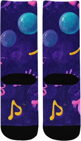 Musical Neon Bubbles Hiking Socks - Toddler Boys & Girls Warm Thick Thermal Winter Crew Socks for School, Daily Wear & Outdoor Activities in Saudi Arabia