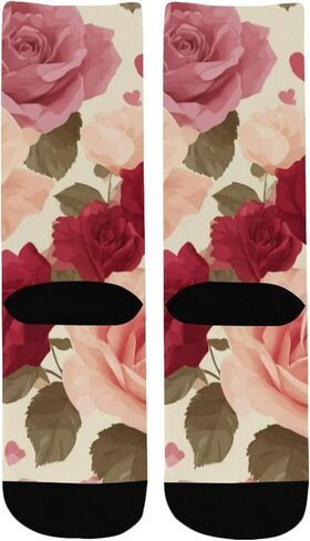 Red Gold Leave Spring Hiking Socks - Toddler Boys & Girls Warm Thick Thermal Winter Crew Socks for School, Daily Wear & Outdoor Activities in Saudi Arabia