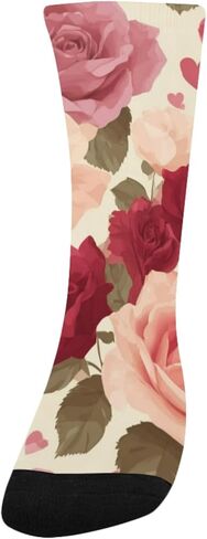 Red Gold Leave Spring Hiking Socks - Toddler Boys & Girls Warm Thick Thermal Winter Crew Socks for School, Daily Wear & Outdoor Activities in Saudi Arabia