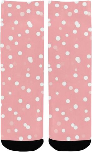 Small Dot White Hiking Socks - Toddler Boys & Girls Warm Thick Thermal Winter Crew Socks for School, Daily Wear & Outdoor Activities in Saudi Arabia