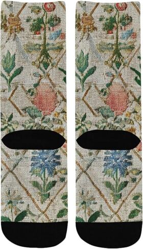 Colorful Diamond Floral Hiking Socks - Toddler Boys & Girls Warm Thick Thermal Winter Crew Socks for School, Daily Wear & Outdoor Activities in Saudi Arabia