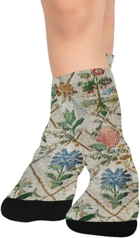 Colorful Diamond Floral Hiking Socks - Toddler Boys & Girls Warm Thick Thermal Winter Crew Socks for School, Daily Wear & Outdoor Activities in Saudi Arabia