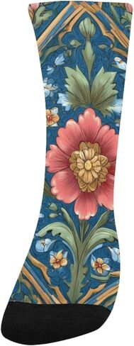 Floral Ornate Pattern Flower Hiking Socks - Toddler Boys & Girls Warm Thick Thermal Winter Crew Socks for School, Daily Wear & Outdoor Activities in Saudi Arabia