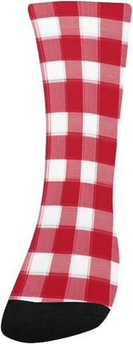 White Red Check Classical Hiking Socks - Toddler Boys & Girls Warm Thick Thermal Winter Crew Socks for School, Daily Wear & Outdoor Activities in Kuwait