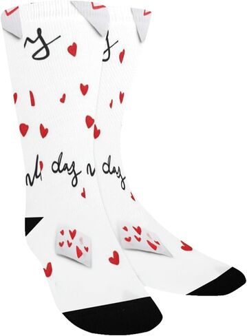 Valentine Letter Pattern Hiking Socks - Toddler Boys & Girls Warm Thick Thermal Winter Crew Socks for School, Daily Wear & Outdoor Activities in Saudi Arabia