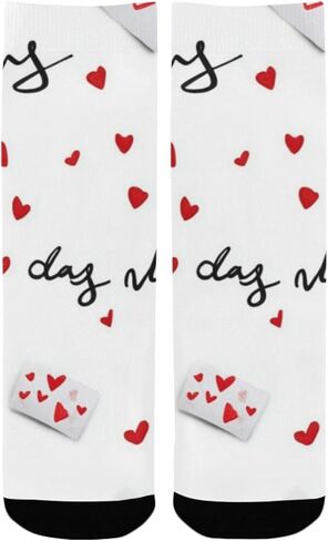 Valentine Letter Pattern Hiking Socks - Toddler Boys & Girls Warm Thick Thermal Winter Crew Socks for School, Daily Wear & Outdoor Activities in Saudi Arabia