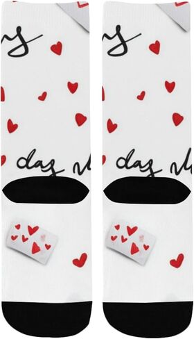 Valentine Letter Pattern Hiking Socks - Toddler Boys & Girls Warm Thick Thermal Winter Crew Socks for School, Daily Wear & Outdoor Activities in Saudi Arabia