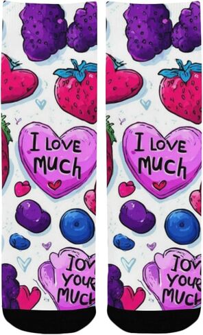جوارب Valentine Fruit Red للمشي لمسافات طويلة - جوارب شتوية حرارية سميكة دافئة للأطفال الصغار للأولاد والبنات للمدرسة، والارتداء اليومي والأنشطة الخارجية in Saudi Arabia