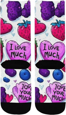 جوارب Valentine Fruit Red للمشي لمسافات طويلة - جوارب شتوية حرارية سميكة دافئة للأطفال الصغار للأولاد والبنات للمدرسة، والارتداء اليومي والأنشطة الخارجية in Saudi Arabia
