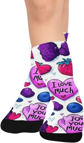 جوارب Valentine Fruit Red للمشي لمسافات طويلة - جوارب شتوية حرارية سميكة دافئة للأطفال الصغار للأولاد والبنات للمدرسة، والارتداء اليومي والأنشطة الخارجية in Saudi Arabia