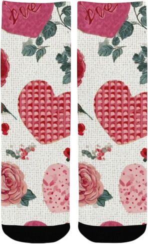 جوارب Valentine Heart Art للتنزه سيرًا على الأقدام - جوارب شتوية حرارية سميكة دافئة للأطفال الصغار للأولاد والبنات للمدرسة، والارتداء اليومي والأنشطة الخارجية in Saudi Arabia