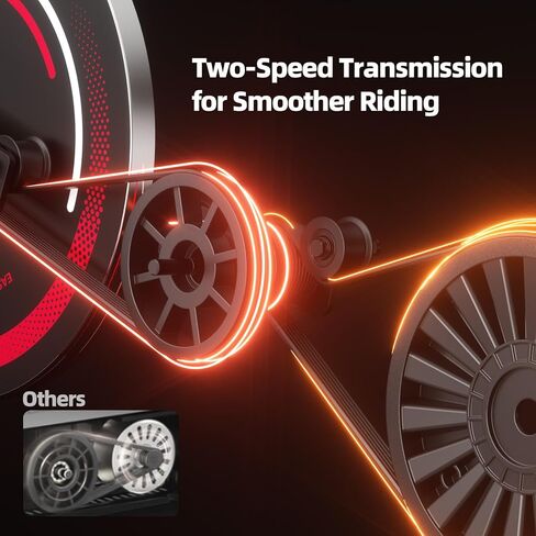 دراجة تمرين YESOUL للمنزل - دراجة ثابتة مقاومة مغناطيسية صامتة مع إطار مثلث ثابت، سعة 300 رطل، محرك ثنائي المرحلة وحذافة معدنية، تطبيق ذكي مع طرق ذات مناظر خلابة وفصول حية in Kuwait