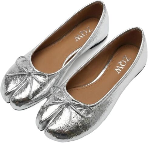 أحذية تابي النسائية ذات المقدمة المقسمة وأحذية الباليه المسطحة ذات القوس الكلاسيكي وخفيفة الوزن ومريحة وأنيقة للمشي يوميًا في الهواء الطلق in Kuwait