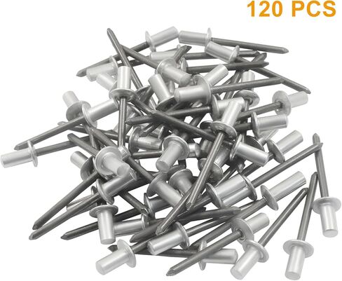 Litoexpe 120 Pcs 3/16" x 3/8" Closed End Aluminum Blind Rivets with Steel Mandrel, 4.8 x 10 12 16mm Pop Rivets in Saudi Arabia