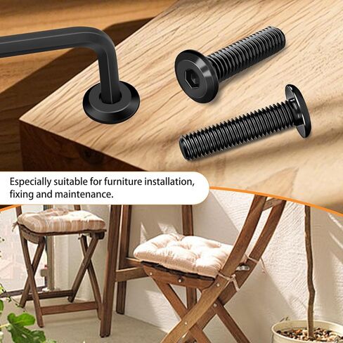 mankk 30PCS 1/4-20 x 1-1/4" Flat Head Screws Socket Head Screw Furniture Bolts Stainless Steel 18-8 (304) Countersunk Connector Screws Furniture Screw with Hex Spanner in Saudi Arabia