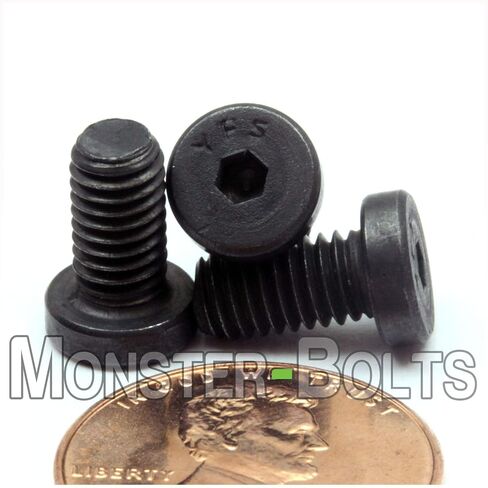MonsterBolts - #10-32 x 3/8" Low Head Socket Screws, Alloy Steel, Black Oxide, 10 Pack in Saudi Arabia