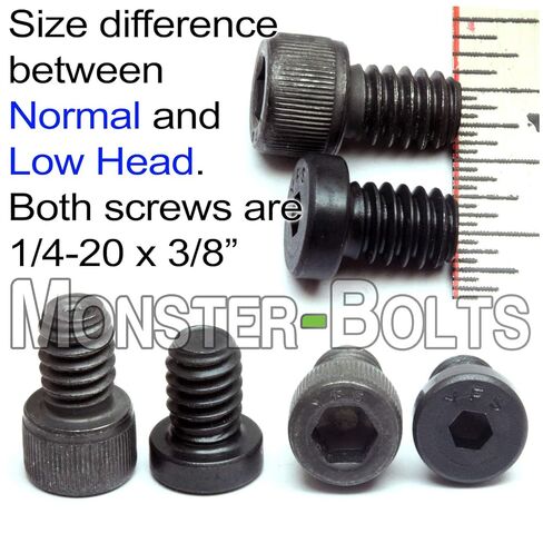 MonsterBolts - #10-32 x 3/8" Low Head Socket Screws, Alloy Steel, Black Oxide, 10 Pack in Saudi Arabia