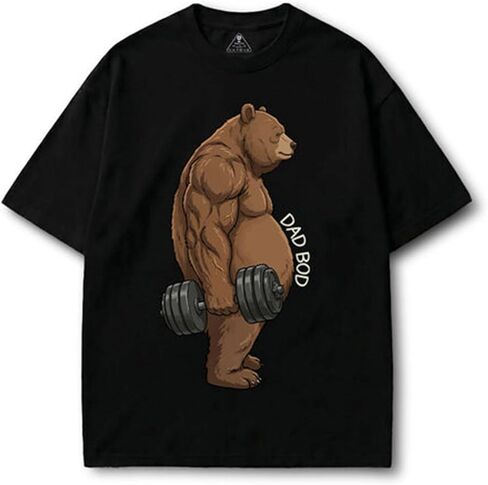 IRON PANDA T-Shirts for Men-Short Sleeve Workout Gym Shirts-Running Athletic Tees Fit Tshirt-DAD BOD Cotton Pump Cover in Saudi Arabia