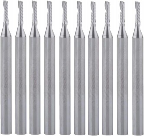 10 قطعة 3.1751.56 مللي متر واحد الناي كربيد نهاية قطع تفريز التنغستن دوامة المطاحن CNC راوتر بت للألومنيوم أكريليك PVC MDF البلاستيك in Kuwait