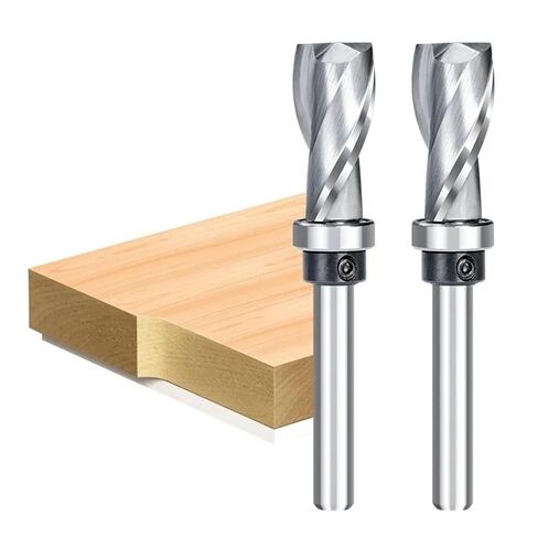 2 Flute Flush Trim Router Bit 6mm Shank Sloting Milling Cutter Wood Router Bit with Bearing Carbide End Mill in Saudi Arabia