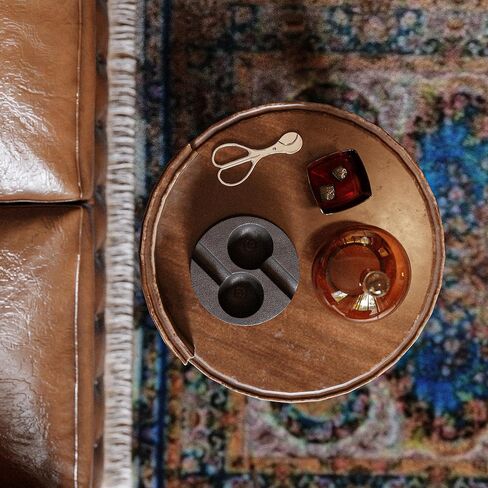 Rustic State Habano Cast Iron Cigar Ashtray for Outside Patio with Double Slot Rest Windproof Round Design Antique Ash Disposal for Indoors Outdoors - Black in Kuwait