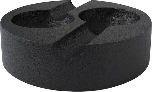 Rustic State Habano Cast Iron Cigar Ashtray for Outside Patio with Double Slot Rest Windproof Round Design Antique Ash Disposal for Indoors Outdoors - Black in Kuwait