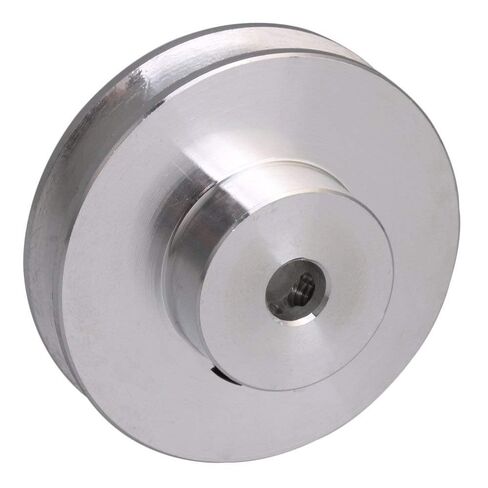 41x16MM Single Groove Silver Aluminum Alloy 6-12MM Fixed Bore Pulley for Motor Shaft 3-5MM PU Round Belt(10MM) in Saudi Arabia