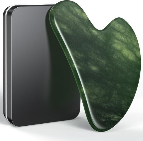 Gua Sha Facial Tools, Natural Jade Stone Guasha Tool for Face Acupuncture Therapy Trigger Point Treatment, Gua Sha Scraping Massage Tool in Kuwait