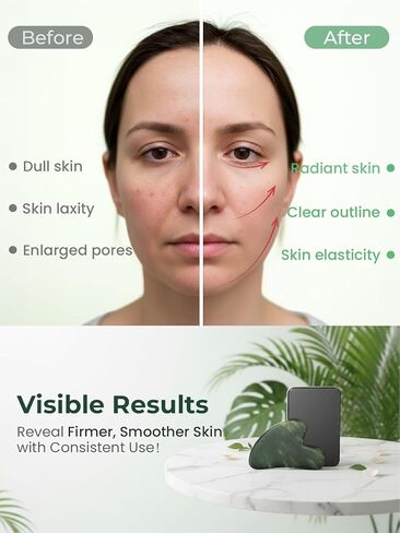 Gua Sha Facial Tools, Natural Jade Stone Guasha Tool for Face Acupuncture Therapy Trigger Point Treatment, Gua Sha Scraping Massage Tool in Kuwait