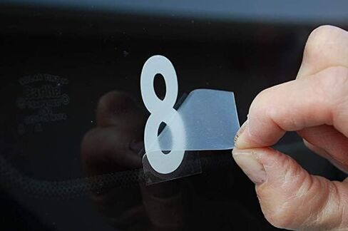 0-9 Red Vinyl Number Stickers (2 of Each Number) - Choose Size from 1/2" to 12" (V446) (1") in Saudi Arabia