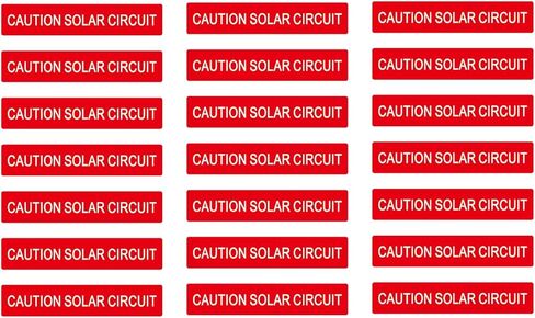21 Pack Premium PV Labels Printed with Caution Solar Circuit | Outdoor Rated PV Stickers | Solar Stickers | PV Label | Solar Label in Saudi Arabia