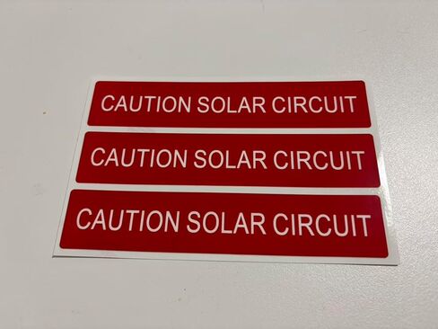 21 Pack Premium PV Labels Printed with Caution Solar Circuit | Outdoor Rated PV Stickers | Solar Stickers | PV Label | Solar Label in Saudi Arabia