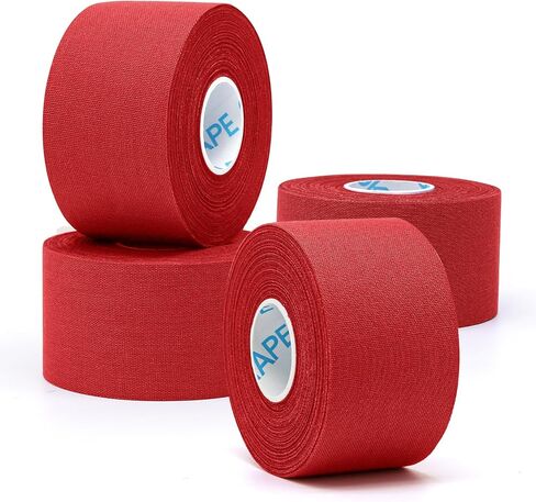 OK TAPE 4 Rolls Athletic Tape, Sports Tape for Injuries, Rigid, Easy Tear Medical Tape, Wrist Tape, No Sticky Residue | Secure Ankle, Finger, Knee- 1.5inch x 15yards (Beige) in Saudi Arabia