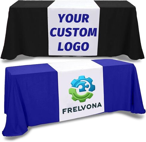 Custom Table Runner with Business Logo 24in x 72 in, Customzied Banner and Signs, Personalized Vendor Display Supplies Customizable Promotional Items with Your Logo Table Cloth in Saudi Arabia