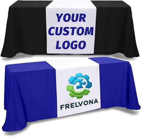 Custom Table Runner with Business Logo 24in x 72 in, Customzied Banner and Signs, Personalized Vendor Display Supplies Customizable Promotional Items with Your Logo Table Cloth in Saudi Arabia