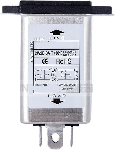 مقبس منقي فلتر الطاقة 220 فولت تأمين فردي CW2B-3A 10A-T(CW2B-3A-T 001) in Kuwait