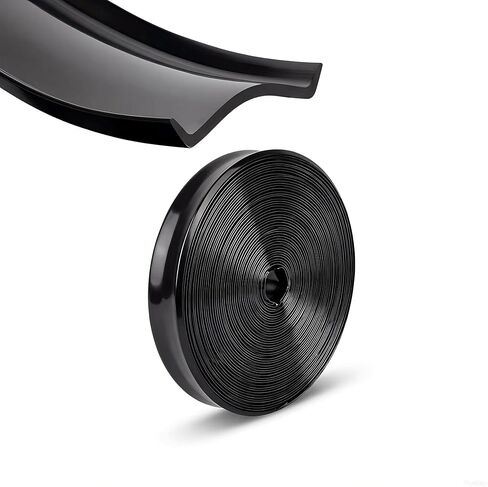 1" RV Trim Molding Insert, 100 FT RV Weather Stripping Exterior, Heavy Duty RV Weather Stripping Exterior Replacement, Rubber Vinyl RVs Trim, Roof Trim(Black) in Saudi Arabia