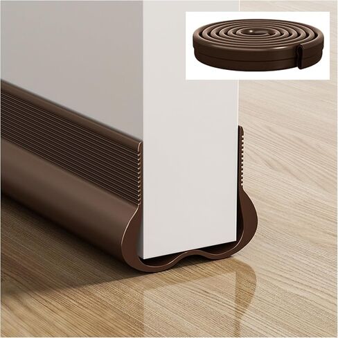 Weather Stripping Door Seal Strip 36 Inch Brown (2 Pack) - Bottom Seal for Door Frame, Garage & Exterior Door Sound Proofing in Saudi Arabia