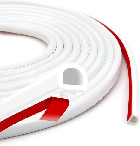 D شكل الطقس تجريد الباب ختم 20FT، أسود اللون سيليكون الطقس تجريد، شريط ختم على شكل حرف T لختم نافذة إطار الباب (أسود، 3/8 "عرض × 1/4" T) الحجم S in Kuwait