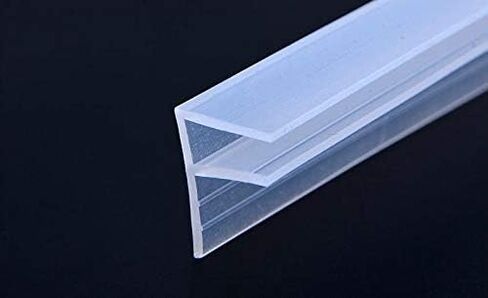 10 Ft ( Feet ) Glass Shower Door Seal Strip, Frameless Weatherproof Shower Door Seal Strip Silicone Rubber Sweep for 1/4 inch Glass , Clear (1/4 inch(6mm), F-Type) in Saudi Arabia