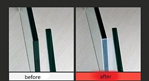 10 Ft ( Feet ) Glass Shower Door Seal Strip, Frameless Weatherproof Shower Door Seal Strip Silicone Rubber Sweep for 1/4 inch Glass , Clear (1/4 inch(6mm), F-Type) in Saudi Arabia