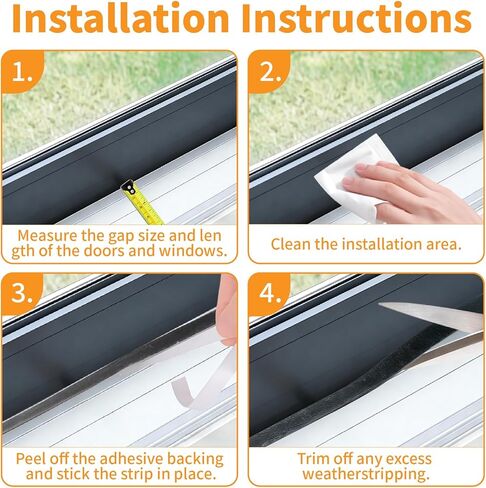 مانع تسرب الباب من الطقس - مانع مسودة ذاتي اللصق، شريط عازل للصوت لإطار نافذة الباب - 0.2 بوصة × 0.35 بوصة × 19.6 قدم للشتاء، فجوة الباب المنزلق الأمامي in Kuwait
