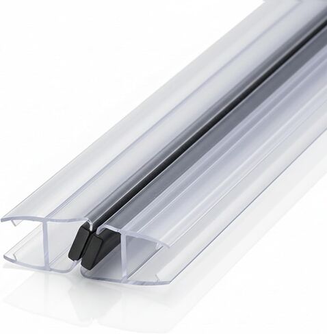 KC Hardware Magnetic Shower Door Seal for 3/8" Glass Shower Doors- 180 Deg Outswing Shower Door Side Seal - Set of 2 (95 Inch) in Saudi Arabia