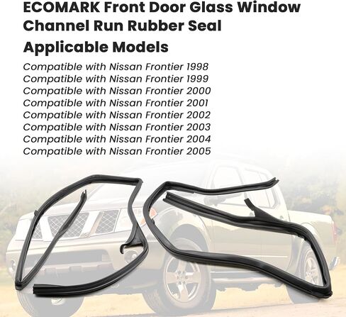 الباب الأمامي زجاج نافذة القناة تشغيل سدادة مطاطية متوافقة مع Nissan D22 Frontier 1998 1999 2000 2001 2002 2003 2004 2005 استبدال 80331-2S400 80330-2S400 803312S400 803302S400 in Kuwait