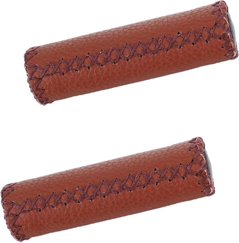 مقابض مقود الدراجة الجلدية، مقبض مريح مريح للدراجات الجبلية MTB MBX سكوتر كهربائي، يناسب معظم مقود الدراجة مقاس 22.2 مم (7/8 بوصة) in Kuwait