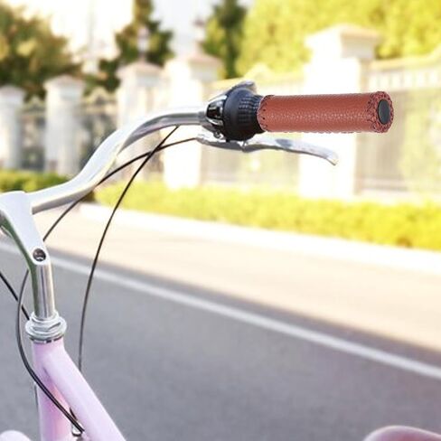 مقابض مقود الدراجة الجلدية، مقبض مريح مريح للدراجات الجبلية MTB MBX سكوتر كهربائي، يناسب معظم مقود الدراجة مقاس 22.2 مم (7/8 بوصة) in Kuwait