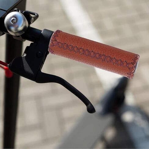 مقابض مقود الدراجة الجلدية، مقبض مريح مريح للدراجات الجبلية MTB MBX سكوتر كهربائي، يناسب معظم مقود الدراجة مقاس 22.2 مم (7/8 بوصة) in Kuwait