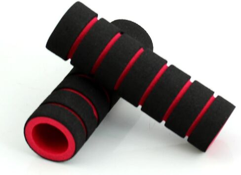 1 زوج نونسليب رغوة الإسفنج دراجة نارية دراجة مقبض بار غطاء مقبض المقود القبضات الأسود in Kuwait