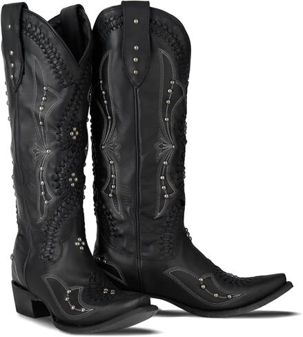 Yolkomo Cowboy Boots for Women Knee High Western Cowgirl Boots in Kuwait